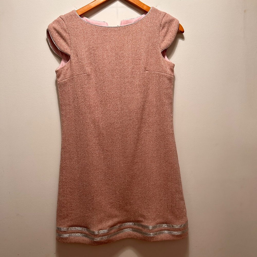 Busy Bee Miss B Girls' Sabrina Tweed Shift dress, 12, sparkly pink